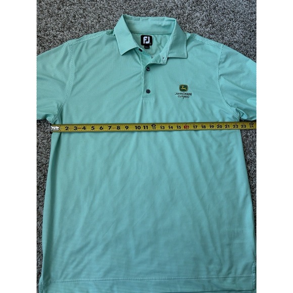 John Deere Classic Golf Polo Mens L  FootJoy  Green Performance 50th Anniversary - Picture 7 of 8